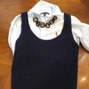 Isaac Mizrahi for Target navy cable knit vest